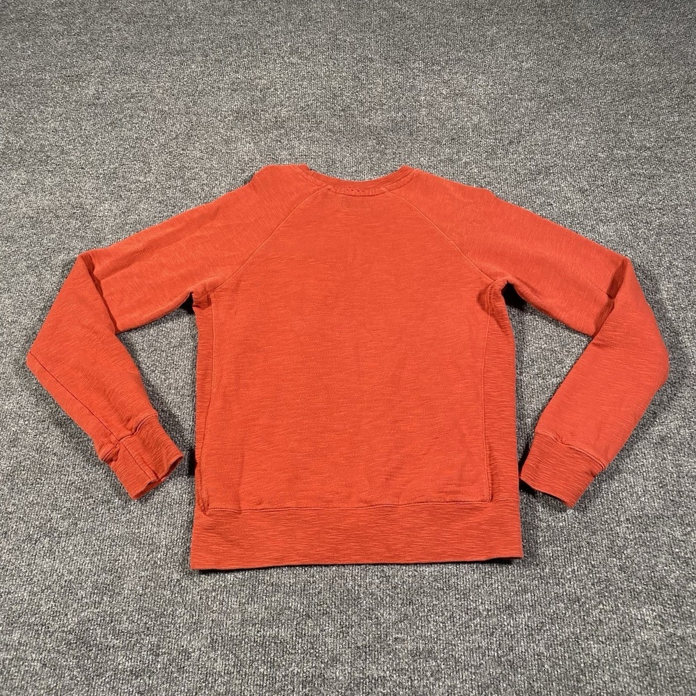 40WEFT Sweatshirt Shirt Top Large Red Cotton Distressed Pocket Mens S Elbow Pads - Picture 5 of 8